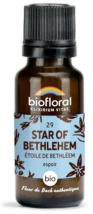 BIOFLORAL - 29 Star of Bethlehem, Étoile de Bethléem BIO - Espoir - Fleur de Bach Authentique - 470 Granules - Sans Alcool