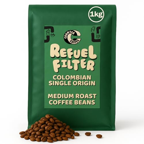 Counter Coffee | Signature Smooth Colombian Coffee Beans 1KG | 100% Arabica Beans Medium Roasted for a Balanced Flavour | Perfect for Filter Coffee & French Press