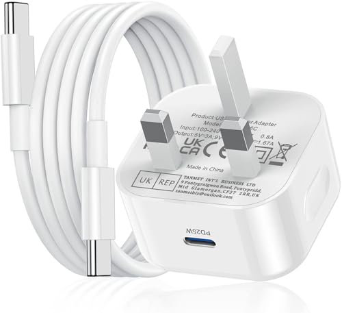 iPad Charger,New Apple iPad USB C Fast Charger Cable and Plug 25W Charge for i Pad Pro 12.9 11 13 inch 4th 5th 6th M4 2024 Generation/Air 10.9 inch 5th Gen M2 M3/Mini 6 A17 Pro/Pad 10th A16 11th 2025