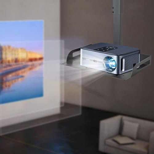 YNAADYH Supporto videoproiettore da soffitto, supporto per videoproiettore, supporto proiettore 30-45,5 cm, portatile, supporto videoproiettore su piede, 360 °, girevole per proiettore, fotocamera
