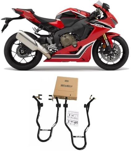 2 Cavalletti alzamoto alza moto alzare sollevare ruota gomma forcellone anteriore + posteriore forchette V per nottolini Honda CBR 600 1000 RR Fireblade 650 F CBR650 CBR650F 650F 600RR 500R 500 R