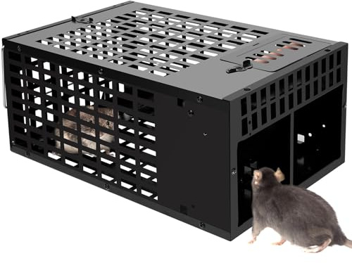 MUUKAIII 30 * 19 * 13CM Trampa Ratones Vivos Grandes, Profesionales Trampa para Ratas para Interior y Exterior