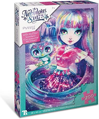 Puzzle 200 Pièces Scintillant - Isadora & Aura Nebulous Stars - Puzzle Enfant 200 Pièces, 40 x 28 x 10 - Activité Manuelle pour Enfant 7 ans et plus - Puzzle à Encadrer et Collectionner