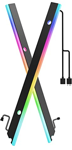 AsiaHorse ARGB barra luminosa per scheda madre,Led Strip PC con 30 LED Indirizzabili,Illuminazione PC RGB con 5V 3Pin per scheda madre Aura Sync,Striscia RGB per scheda madre PC compatibile con M-ATX