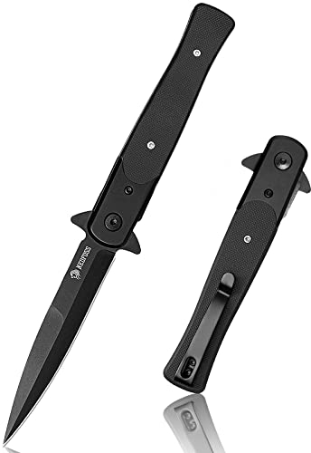 NedFoss MERMAID Klappmesser, 9.8cm D2 Stahl Taschenmesser mit G10 Griff, Einhandmesser mit Liner Lock & Kugellager, Outdoor Messer mit Glip, Survival-Messer für den Alltag, Sammlung & Geschenk