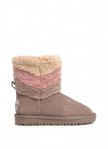 Pepe Jeans Botines de Piel Diss Fur marrón