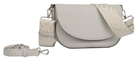 Gabor bags Linda Damen Satteltasche Umhängetasche Klein Grau