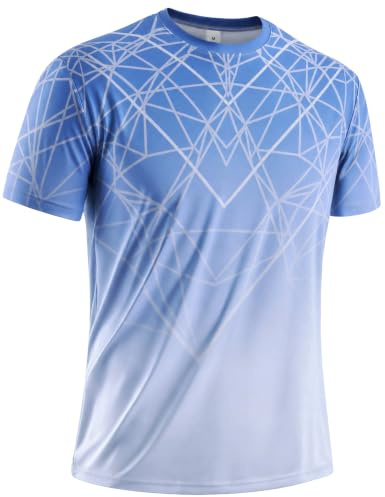 Gaiatiger Men's T-Shirt Quick Dry Gym T Shirt Moisture Wicking Running Top for Men Breathable Sport Short Sleeve Top