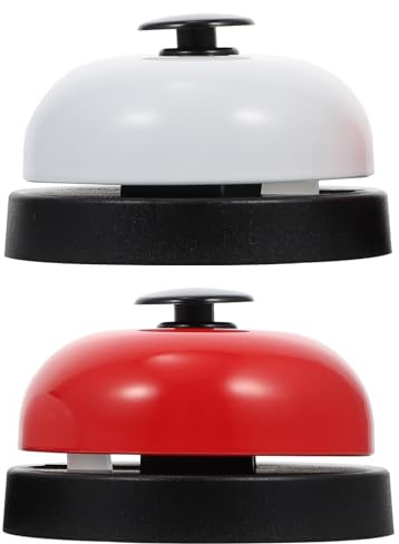 GRIRIW 2 piezas Timbres de Mesa Campanas de Llamada Divertidas para Bar Restaurante Timbres de Servicio Metálicos con Sonido Claro para Atención Mesa