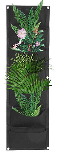 Fioriera Verticale da Parete con 7 Tasche, Borsa per Piante da Giardino Balcone e Interni, Portavasi in Feltro Multiuso per Coltivare Erbe e Fiori