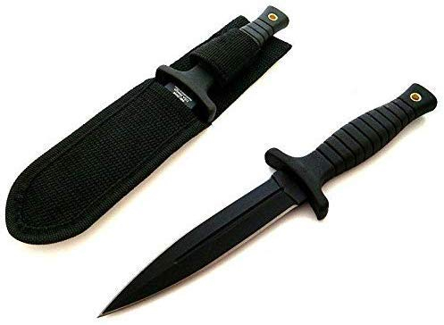 KS-11 Dolch als Jagdmesser – Angelmesser – 440 Klinge - Gesamtlänge ca. 23 cm – Inclusive Holster mit Gürtelclip ideal als Tactical Hunting Knife – Gürtelmesser- Dagger - Stiefelmesser