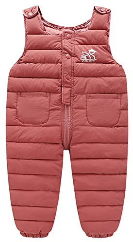 SEAUR Salopette Hiver Bébé Garçon Fille Barboteuse en Duvet Pantalon Hiver Chaud Enfant 6 Mois-6 Ans Combinaison de Neige sans Manche