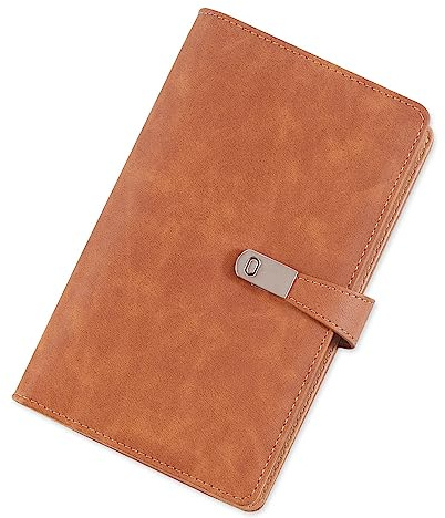 XMLINPER Business Card Organizer Holder Book,Credit Card Holder,Leather Card Organizer Case Storage Book Rolodex with 120 Card Slots Protection Case for Men & Women(Brown)