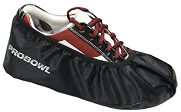 EMAX | Skoöverdrag Bowling | Pro Bowl Shoe-skydd | Skoskydd för bowlingskor | 1 par skoskydd | halkfri och återanvändbar | Skostorlek 38–41 – svart