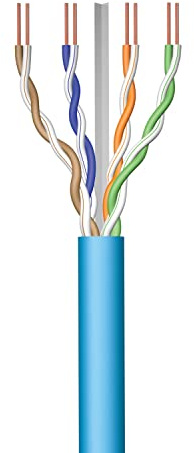 Ewent IM1223 100m Bobina Cable de Red Ethernet CAT.6|LSZH|U-UTP|AWG23/1|CU Cobre sólido puro|CPR, Classe Eca|10GBit Ethernet|500 MHz| ideal para PC,Router,Modem,Switch,TV,PS5,Xbox, AZUL 100 Metros