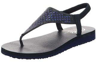 Skechers Damen Cali MEDITATION ROCKSTAR, Marineblauer Mitobuck Strassbesatz, 36 EU