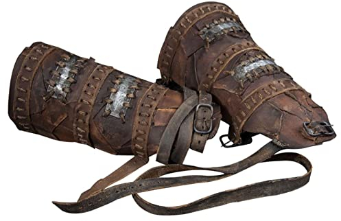 Facynde Mittelalterliche Geprägte Armschienen, Retro Armschützer Aus Kunstleder Leder Armschienen Wikinger Rüstung Armstulpe Bogenschießen Armschutz