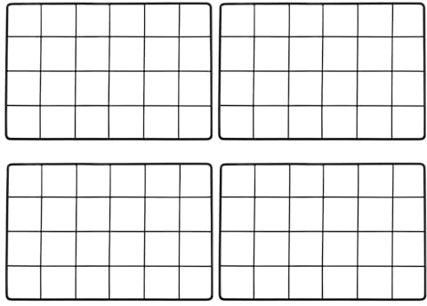 PATIKIL 12x8 Inch Wall Grid Panel, 4 Pcs Metal Wire Photo Wall Decorative Grid for Photo Display Hanging Picture Memo Home Decorations, Black