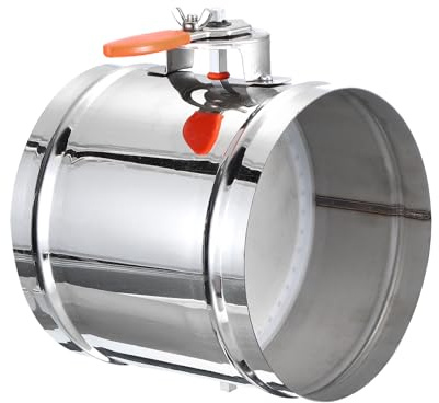 PATIKIL 8 HVAC Duct Manual Volume Damper, Stainless Steel Adjustment Flame Retardant Airflow Backdraft Damper Control for HVAC Air Balancing System,