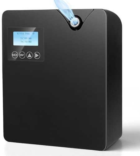 Machine à air parfumée Intelligente pour la Maison,Diffuseur D'huiles Essentielles sans Eau Professionnel 300 ML avec Technologie de nébulisation,contrôle Bluetooth et Wi-FI (Noir)
