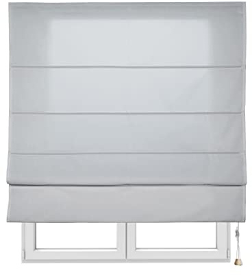 Estores Plegables con Varillas Premium, Estor Traslúcido de Fácil Instalación ofreciendo un Filtrado de Luz Moderado, Aporta Calidez y Estilo a tu Salon o Dormitorio STORESBASIC Gris 90x175
