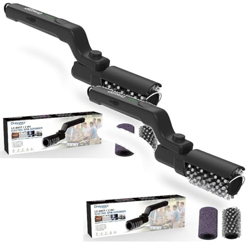 Cepillo eléctrico para parrilla de barbacoa, cepillo de limpieza inalámbrico recargable para barbacoa, lleva dos cepillos de limpieza de repuesto, limpiador impermeable para parrillas de barbacoa al