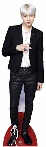 Star Cutouts CS747 Suga BTS Min Yoon-gi Lifesize Cardboard Cutout with Free Mini – K-Pop Idol Party Decoration, Fan Display & Collector Standee