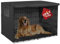 Explore Land 42 inches Dog Crate Cover - Heavy Duty Polyester Pet Kennel Cover Universal Fit for Wire Dog Crate (Black)