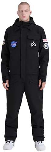 GSOU SNOW Men Ski Suit One Piece Snowsuit Snowboard Insulated Ski Jumpsuit Waterproof Windproof for Skiing Outdoor