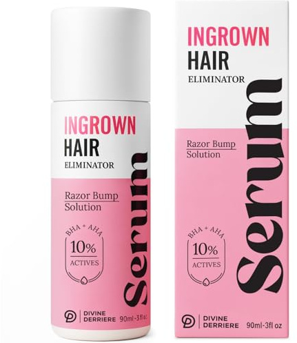 Razor Bump Stopper with Dark Spot Remover, Ingrown Hair Treatment for Bikini Area and Razor Bumps Treatment - Salicylic Acid After Shave Solution for Ingrown Hairs & Razor Burns