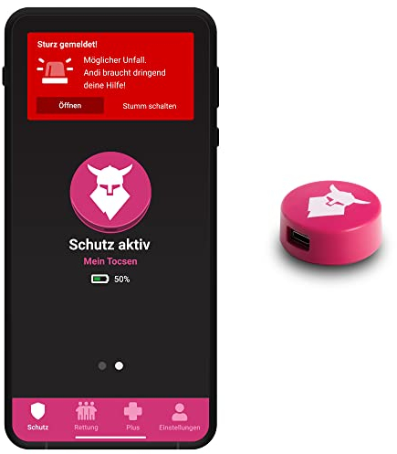 uvex Tocsen Crashsensor - für Fahrradhelm, Skihelm und Reithelm - wiederaufladbar - pink - one size