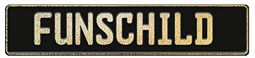 Funschilder.de - buntes Namensschild, individuell gestaltetes Funschild, Kennzeichen aus Aluminium, Made in Germany, 520 x 110 mm