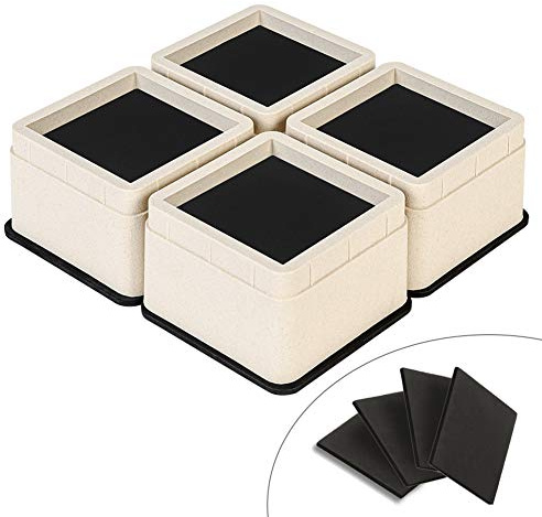 Uping Möbelerhöher Betterhöhung Möbelerhöhung Tischerhöher Elefantenfuß 4St Bed Riser 7,3cm, 14,6cm