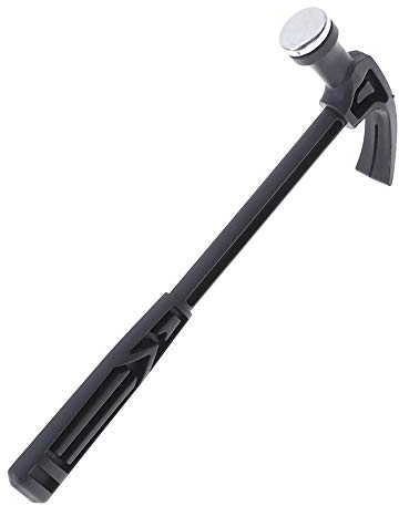 IKAAR Petit marteau arrache-clou avec manche en plastique Noir 18,5 x 7 x 1,7 cm