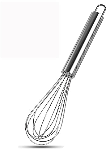 Stainless Steel Balloon Whisk Set 8 Inch - Kitchen Egg Beater for Blending, Beating, Stirring, Cooking and Baking