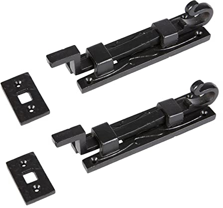 Hammer and Tongs - Cranked Shepherd's Crook Bolt - W145mm - Black - Pack of 2