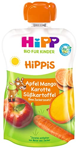 HiPP Apfel Mango Süßkartoffel Karotte - Bennie Bock, 6er Pack (6 x 100 g)