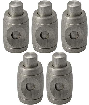 Bstinay Silver Sturdy Metal Copper-Nickel Trumpet Valve Water Key Spit Valve Assembly Parts Pack of 5