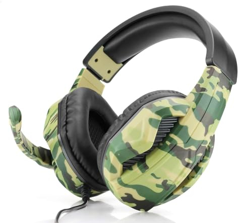 Generic Gaming Headset with Microphone 3.5mm: Compatible with PC, PS4, PS5, Switch, Xbox One, and Xbox Series X|S. with Noise Cancelling Over-Ear Stereo Bass Surround Sound Gaming Headphone, Camo