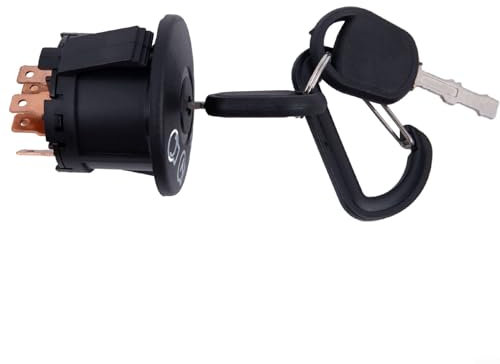 Eawfgtuw Interrupteur à clé de rechange pour tondeuses à gazon avec clé, compatible avec les modèles 155C, L100, L105, et plus encore Interrupteur à clé d'allumage compatible avec White 925-06119B