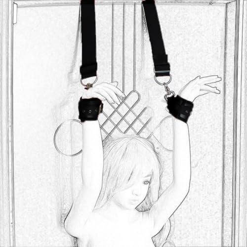 BDSM Kit Bondage Sets Sexy Women's Sex Restraints Punk Gothic Faux Leather Collar Harness Belt with Adjustable Bondage Handcuffs SM Cortex Set bondagewear Women Sweatshirt