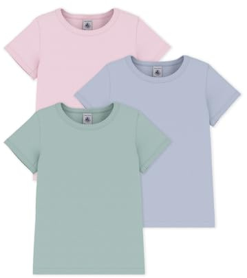 Set di Magliette per Bambini, in Cotone, a Maniche Corte, Tinta Unita