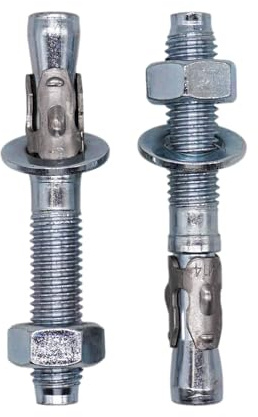 SKIR'CO (4 pz) Tasselli a cuneo zincati M14 x 100 mm, tasselli in metallo, bulloni di ancoraggio, tasselli di espansione per muratura e calcestruzzo