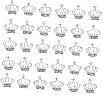 MOTHNUR 30 piezas Pegatinas para Uñas Piedras Brillantes para Decoración de Uñas Accesorios de Aleación para Manicura DIY para Fiestas y Festivales