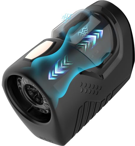 Masturbateur Automatique Jouet Sexuel, Appareil Masturbateur Cup avec 10 Modes de Vibration&Télescopiques, Adulte Sexe Machine avec 3D Silicone Manchon de Particules, Pompe à Pénis pour Homme (TKCFR)