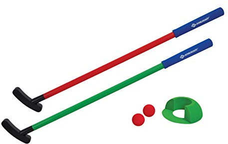 Schildkröt Mini-Golf Set, Golf-Set für Kinder, Indoor- und Outdoor Minigolf, komplettes Golfset mit 2 Schlägern, 1 freistehendem Ziel und 2 Bällen, für 2 Spieler, 970307
