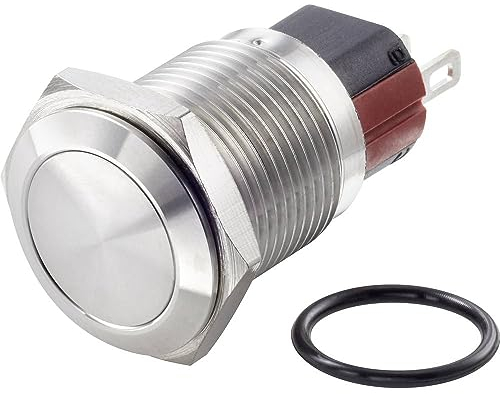TRU Components TC-7494912 TC-GQ16-KH-11/J/S Vandalismusgeschützter Druckschalter 48 V/DC 2 A 1 x Aus/(EIN) tastend IP65
