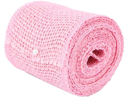 NUOBESTY 2 Stücke Jute Sackleinen Band Rolle 2m Für Weihnachten Dekorationen Handwerk Wraps Hochzeit Zubehör