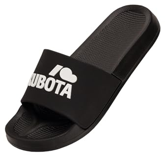 Kubota Ciabatte per Piscina e Spiaggia Uomo – Sandali da bagno – Ciabatte Antiscivolo – Ciabatte da Doccia - Nero 45