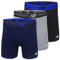 New Balance Men's 6 Boxer Brief Trunk Underpants Fly Front with Pouch Underwear 3-Pack, Black/Steel/Pigment, X-Large